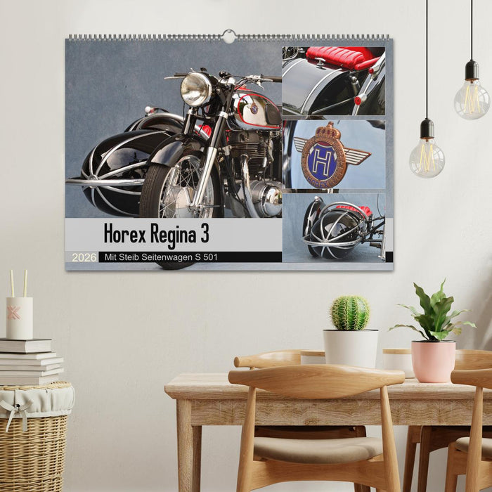 Horex Regina 3 mit Steib Seitenwagen S 501 (CALVENDO Wandkalender 2026)