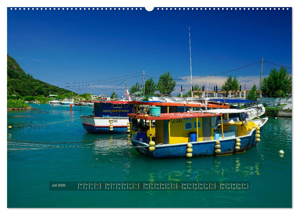 Seychellen - Inselparadiese Mahé La Digue Praslin (CALVENDO Premium Wandkalender 2026)