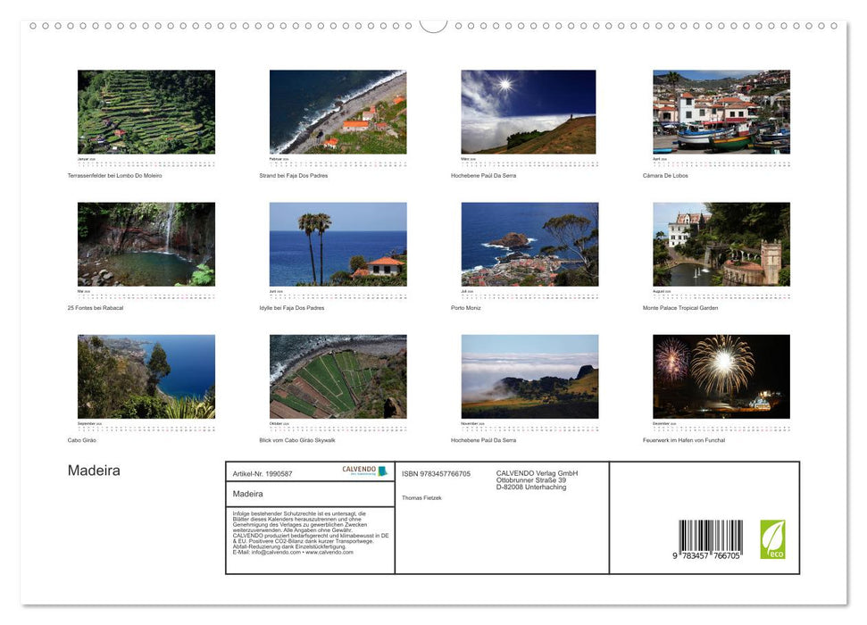 Madeira (CALVENDO Premium Wandkalender 2026)