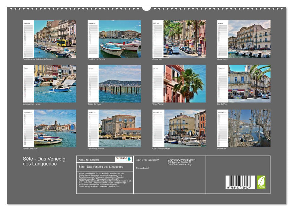 Sète - Das Venedig des Languedoc (CALVENDO Premium Wandkalender 2026)