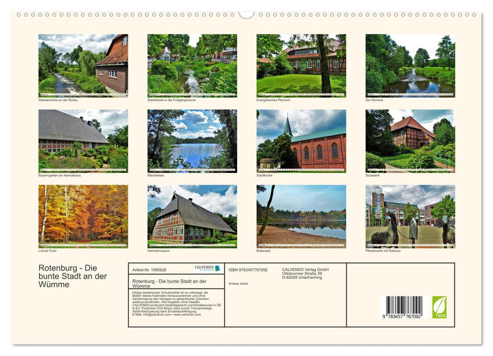 Rotenburg - Die bunte Stadt an der Wümme (CALVENDO Premium Wandkalender 2026)