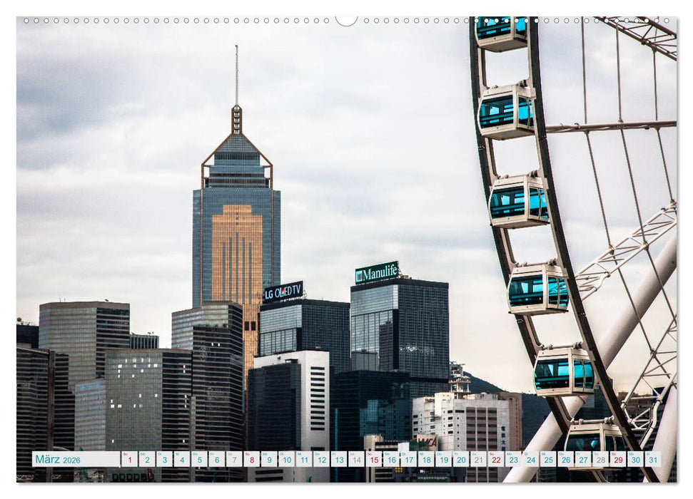 HONGKONG Skyline und Stadtleben (CALVENDO Premium Wandkalender 2026)