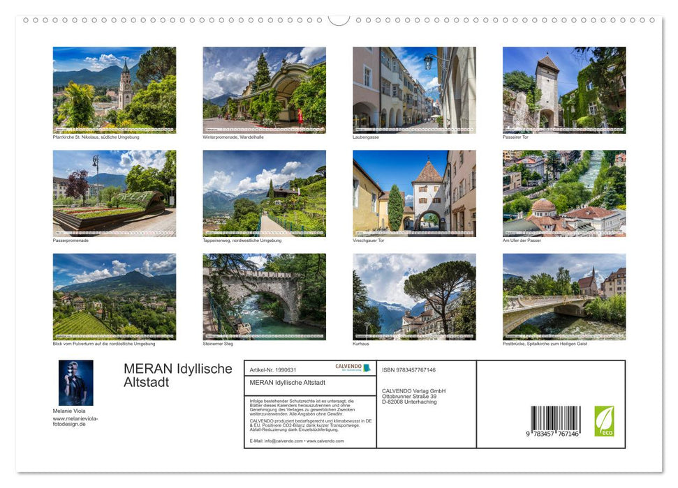 MERAN Idyllische Altstadt (CALVENDO Premium Wandkalender 2026)