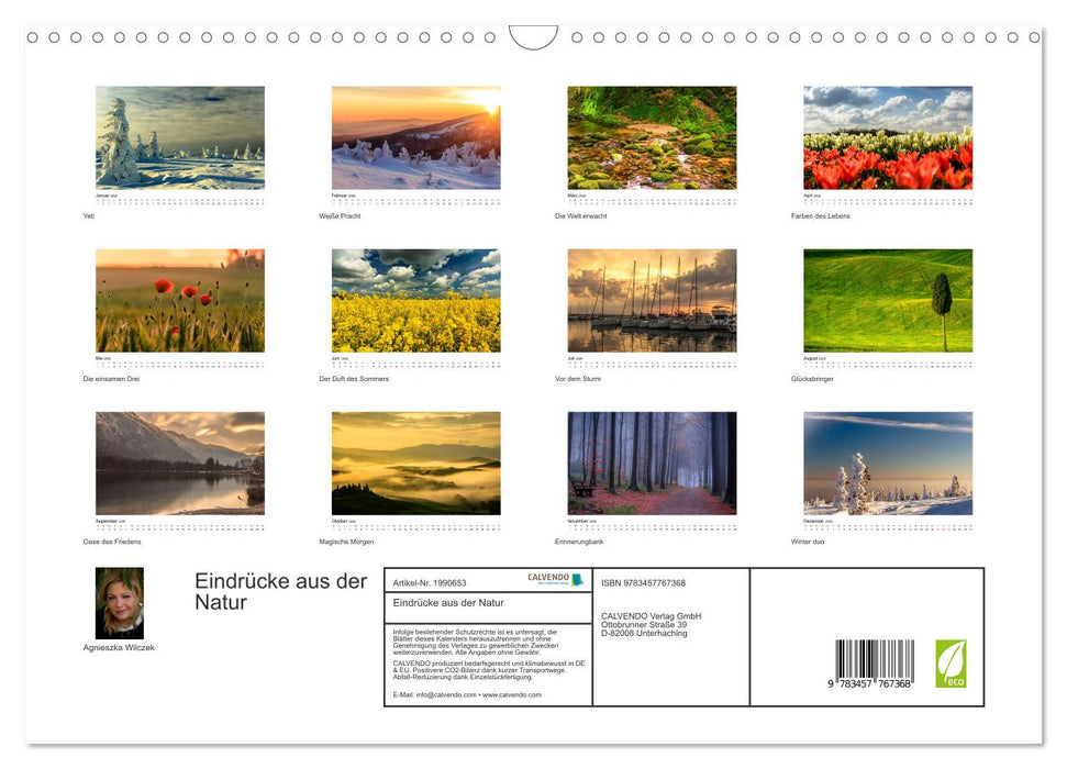 Eindrücke aus der Natur (CALVENDO Wandkalender 2026)