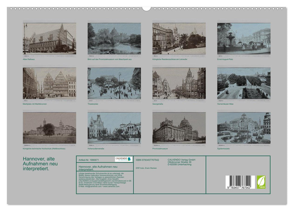 Hannover, alte Aufnahmen neu interpretiert. (CALVENDO Premium Wandkalender 2026)
