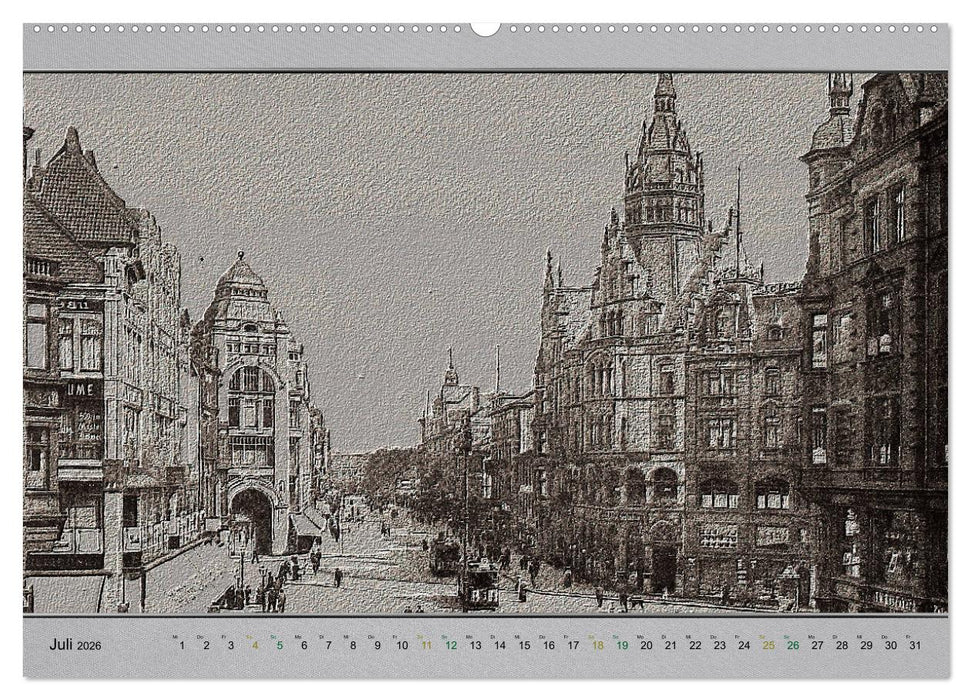 Hannover, alte Aufnahmen neu interpretiert. (CALVENDO Premium Wandkalender 2026)