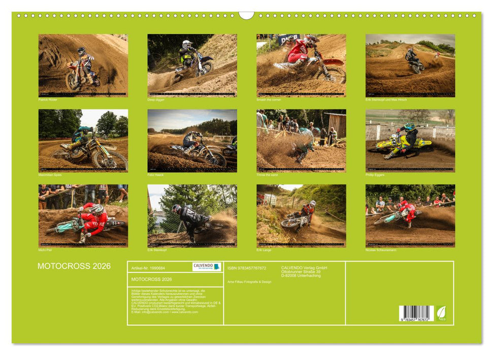 MOTOCROSS 2026 (CALVENDO Wandkalender 2026)