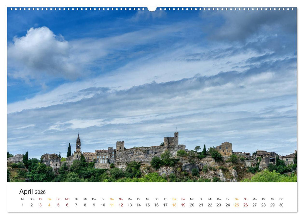 Im Süden Frankreichs - Ardèche, La Baume und Sevennen (CALVENDO Premium Wandkalender 2026)