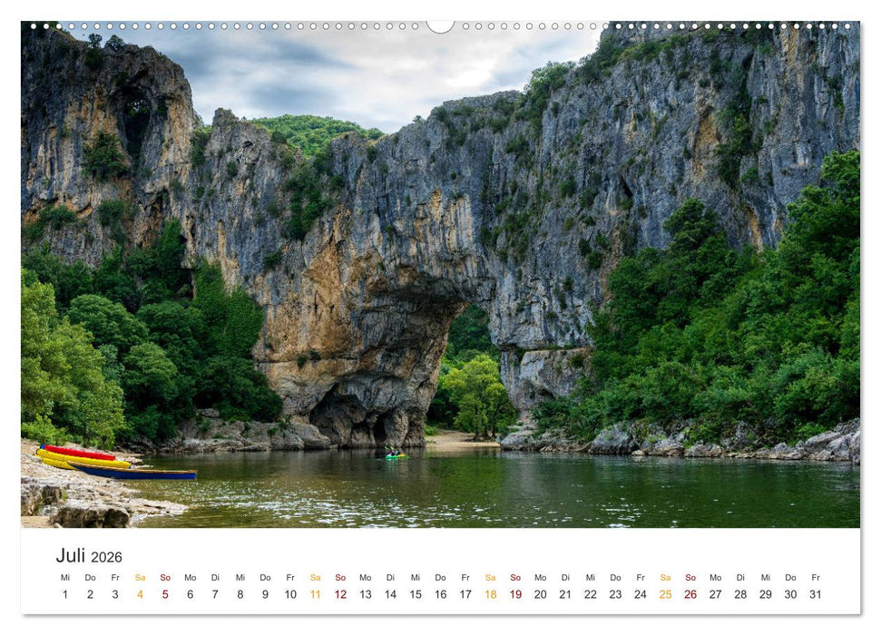 Im Süden Frankreichs - Ardèche, La Baume und Sevennen (CALVENDO Premium Wandkalender 2026)