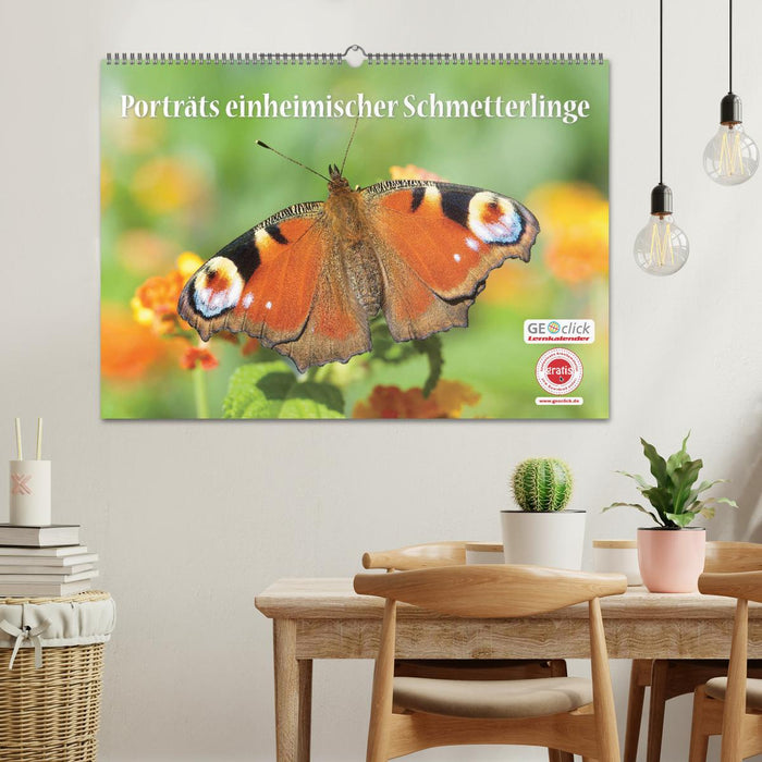 GEOclick Lernkalender: Porträts einheimischer Schmetterlinge (CALVENDO Wandkalender 2026)