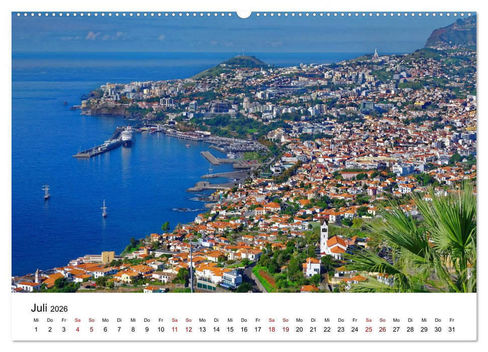 Funchal - Die Hauptstadt von Madeira (CALVENDO Premium Wandkalender 2026)