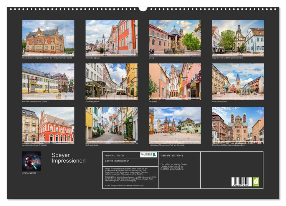 Speyer Impressionen (CALVENDO Wandkalender 2026)