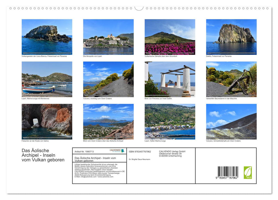 Das Äolische Archipel - Inseln vom Vulkan geboren (CALVENDO Premium Wandkalender 2026)