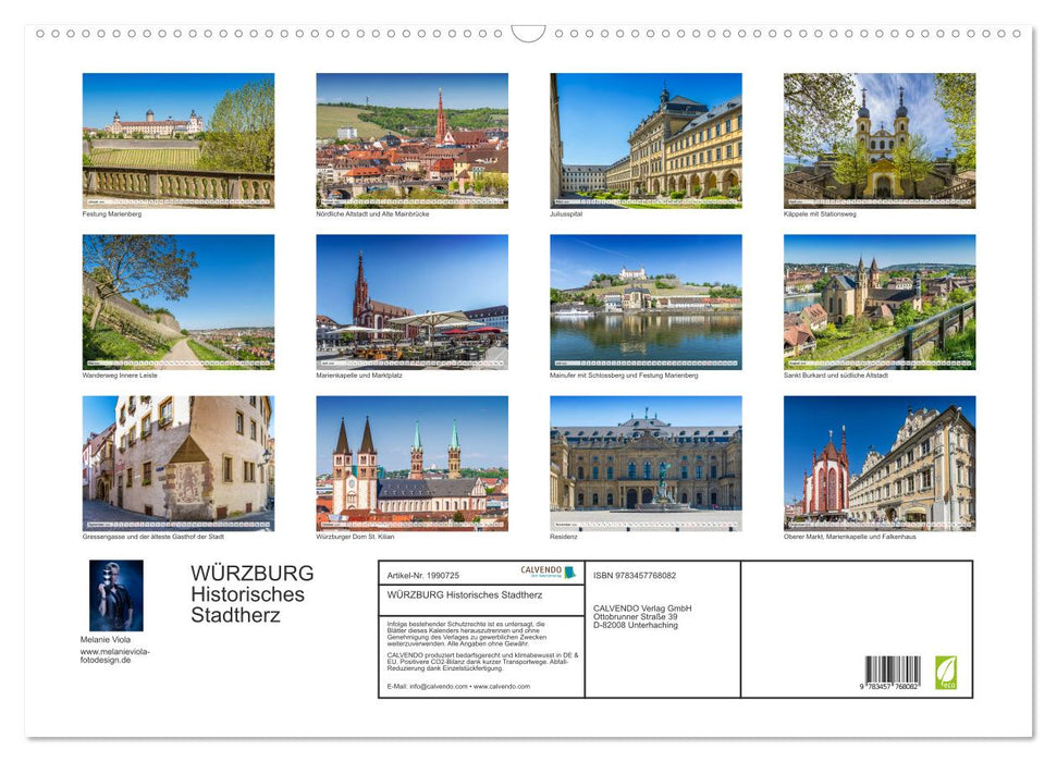 WÜRZBURG Historisches Stadtherz (CALVENDO Wandkalender 2026)