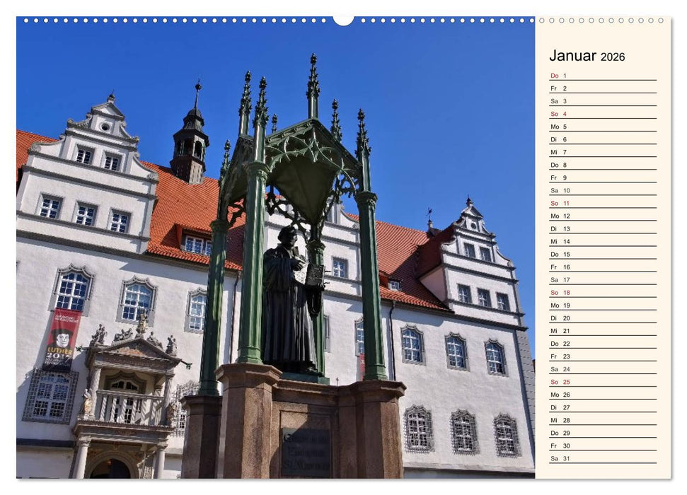 Lutherstadt Wittenberg - Stadt der Reformation (CALVENDO Premium Wandkalender 2026)