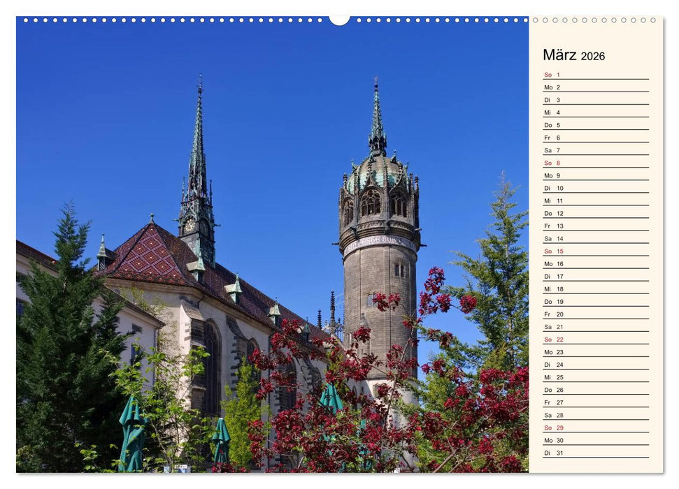 Lutherstadt Wittenberg - Stadt der Reformation (CALVENDO Premium Wandkalender 2026)