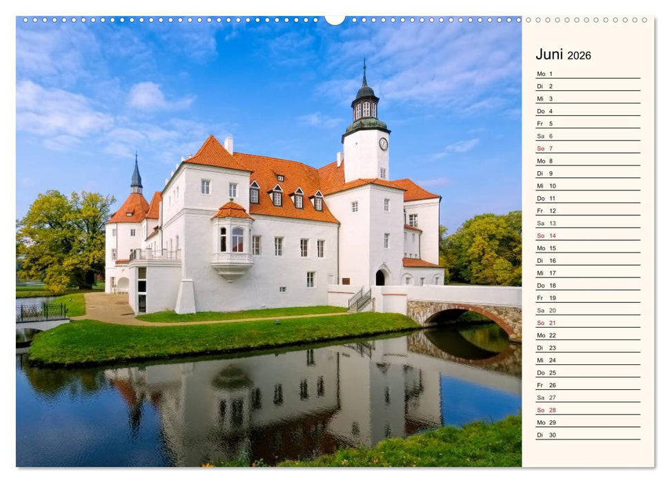Schlösser der Niederlausitz (CALVENDO Premium Wandkalender 2026)