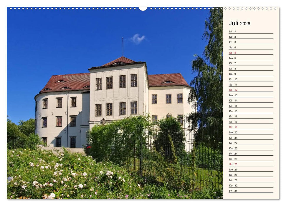 Schlösser der Niederlausitz (CALVENDO Premium Wandkalender 2026)