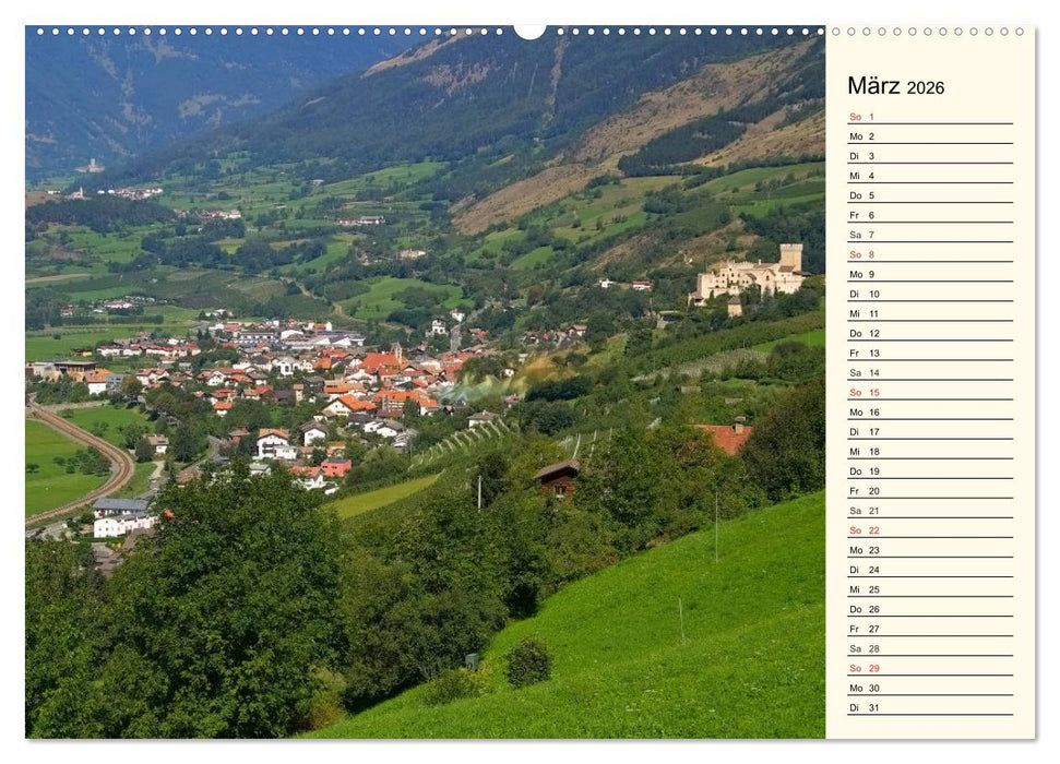 Vinschgau - Die Sonnenseite Südtirols (CALVENDO Premium Wandkalender 2026)