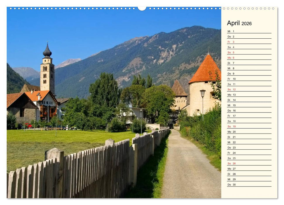 Vinschgau - Die Sonnenseite Südtirols (CALVENDO Premium Wandkalender 2026)