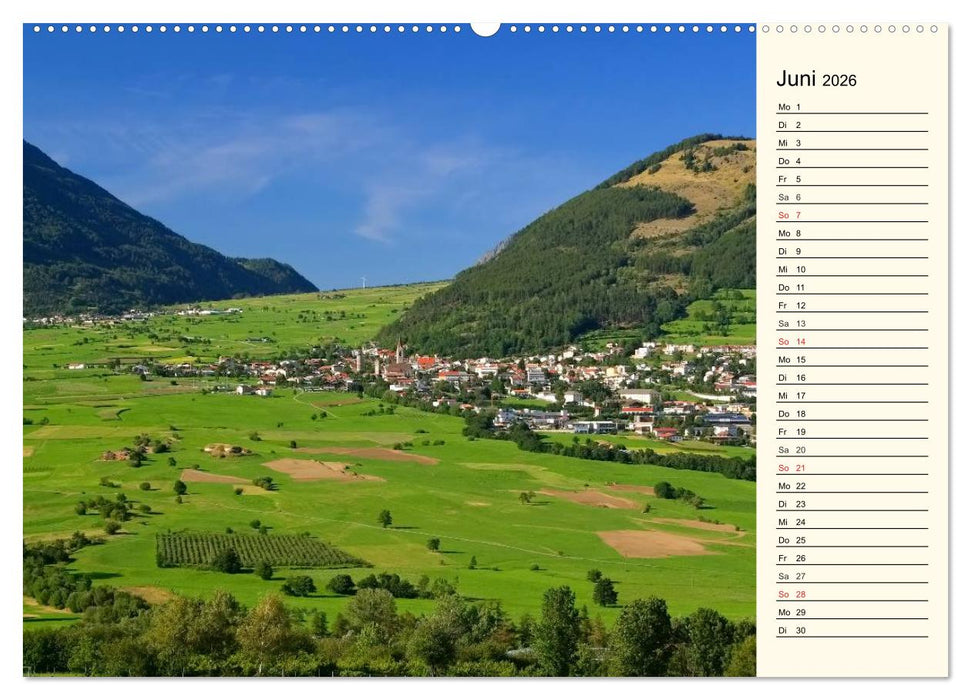 Vinschgau - Die Sonnenseite Südtirols (CALVENDO Premium Wandkalender 2026)