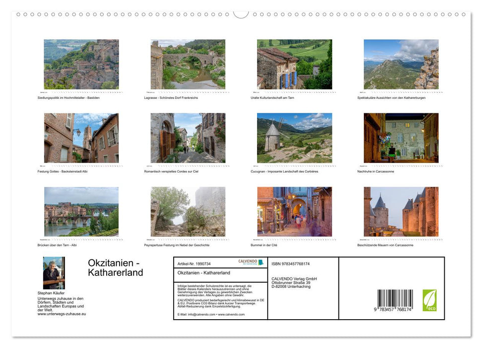 Okzitanien - Katharerland (CALVENDO Premium Wandkalender 2026)