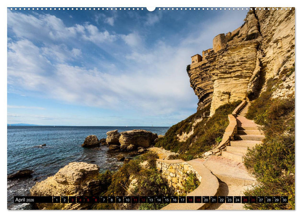 Bonifacio. Korsika (CALVENDO Premium Wandkalender 2026)