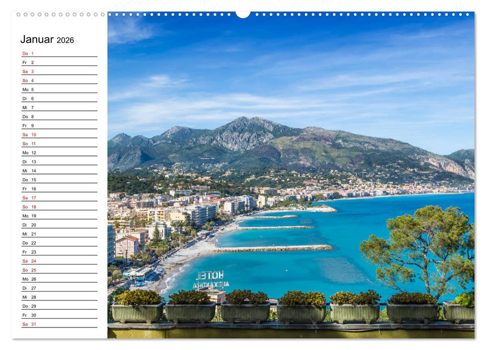 CÔTE D’AZUR Bezaubernde Orte (CALVENDO Premium Wandkalender 2026)