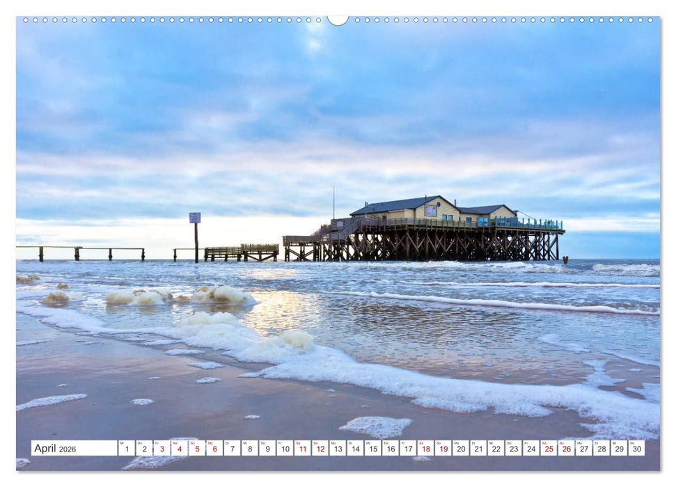 ST. PETER ORDING Strand und Meer (CALVENDO Premium Wandkalender 2026)