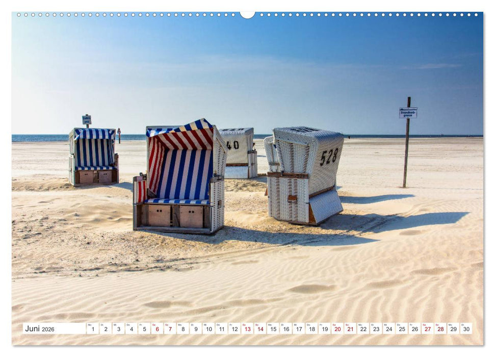 ST. PETER ORDING Strand und Meer (CALVENDO Premium Wandkalender 2026)