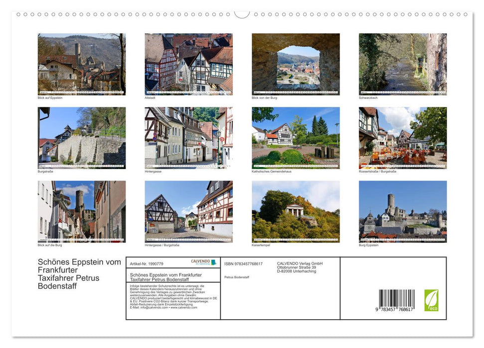 Schönes Eppstein vom Frankfurter Taxifahrer Petrus Bodenstaff (CALVENDO Premium Wandkalender 2026)