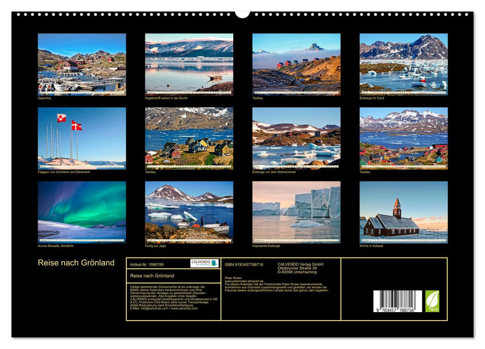 Reise nach Grönland (CALVENDO Premium Wandkalender 2026)