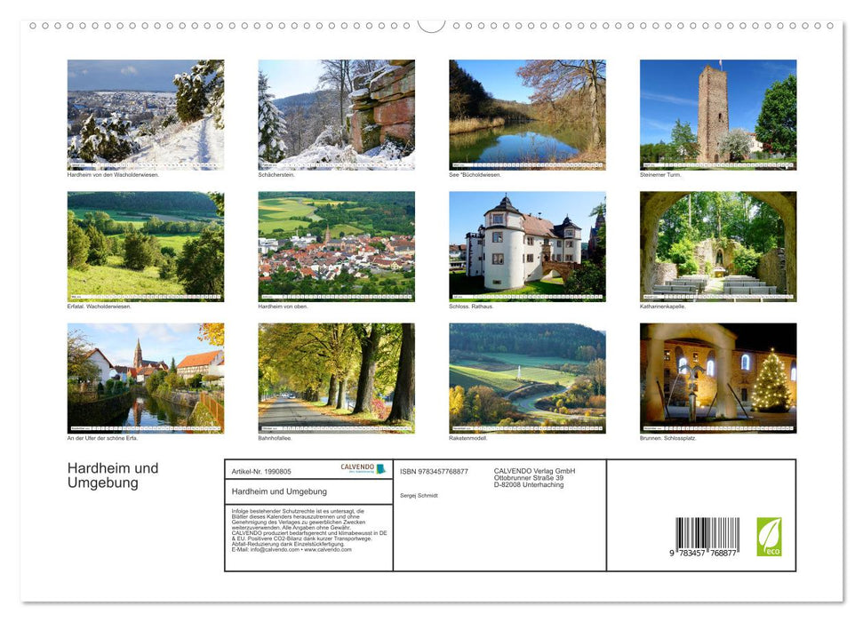 Hardheim und Umgebung (CALVENDO Premium Wandkalender 2026)