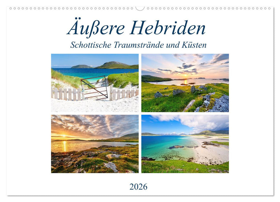 Äußere Hebriden - Schottische Traumstrände und Küsten (CALVENDO Wandkalender 2026)