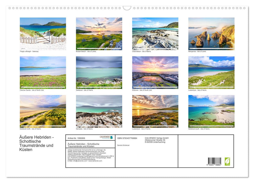 Äußere Hebriden - Schottische Traumstrände und Küsten (CALVENDO Wandkalender 2026)