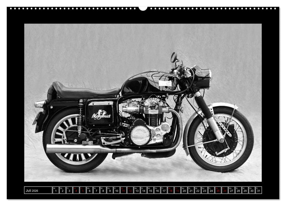 Münch Mammut TT in schwarzweiss (CALVENDO Premium Wandkalender 2026)