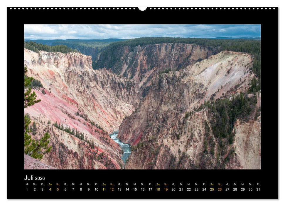 Yellowstone - Wunder der Natur (CALVENDO Premium Wandkalender 2026)