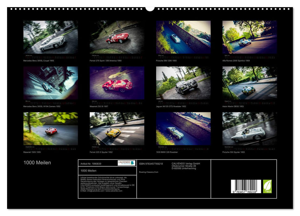 1000 Meilen (CALVENDO Premium Wandkalender 2026)