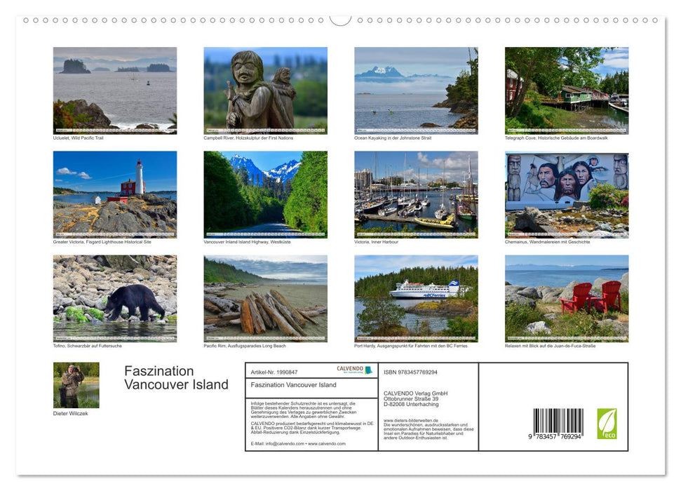 Faszination Vancouver Island (CALVENDO Premium Wandkalender 2026)