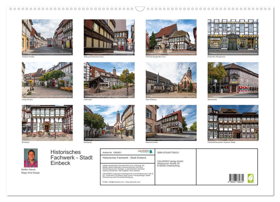Historisches Fachwerk - Stadt Einbeck (CALVENDO Wandkalender 2026)