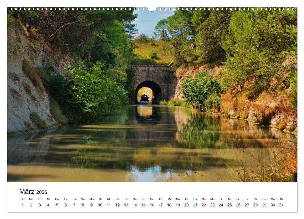 Unterwegs am Canal du Midi (CALVENDO Premium Wandkalender 2026)