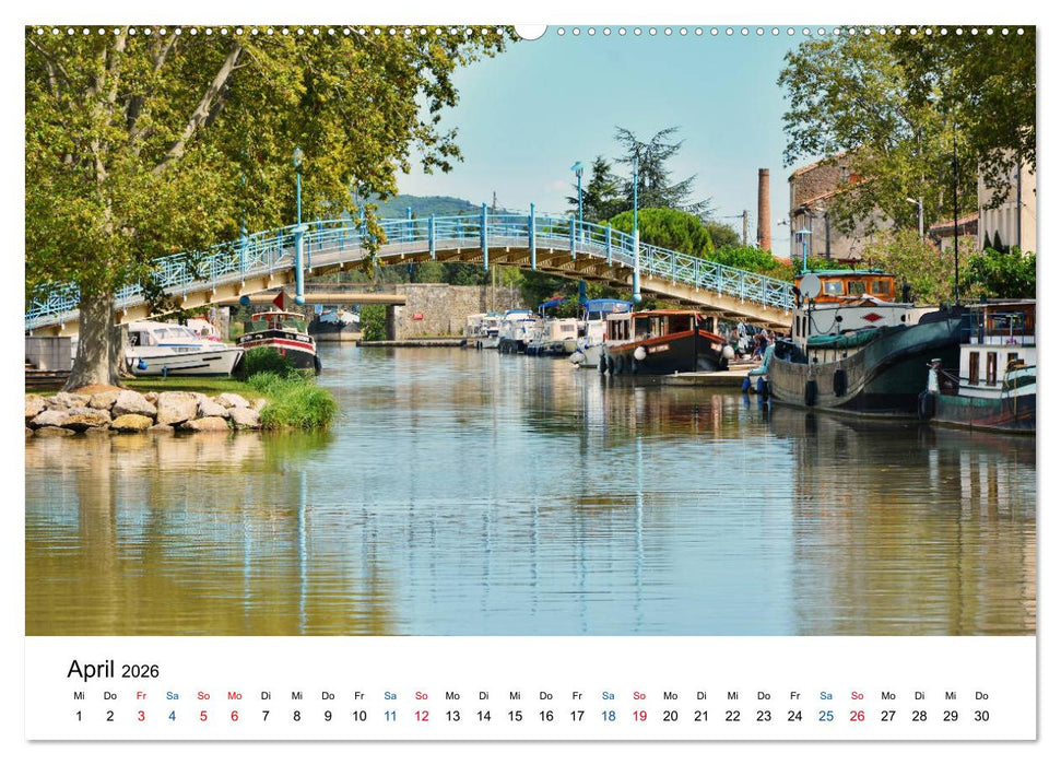 Unterwegs am Canal du Midi (CALVENDO Premium Wandkalender 2026)