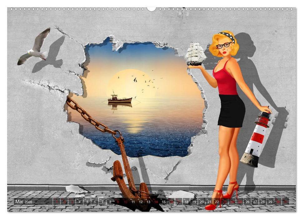 Street-Art in Digital-Art by Mausopardia (CALVENDO Premium Wandkalender 2026)