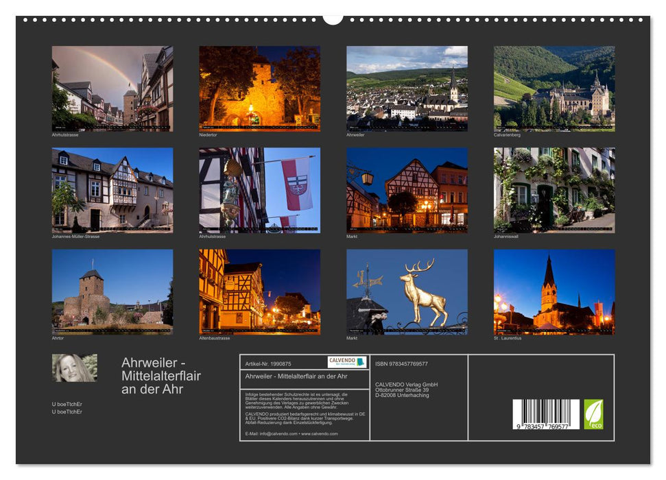 Ahrweiler - Mittelalterflair an der Ahr (CALVENDO Premium Wandkalender 2026)