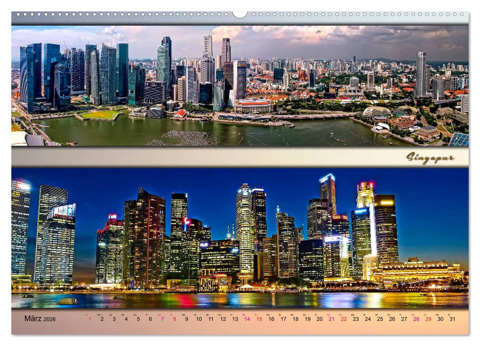 Städte der Welt, Panoramen (CALVENDO Premium Wandkalender 2026)