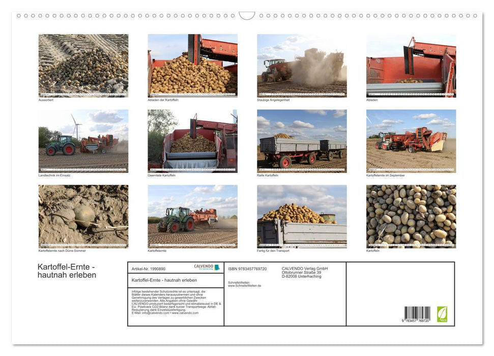 Kartoffel-Ernte - hautnah erleben (CALVENDO Wandkalender 2026)