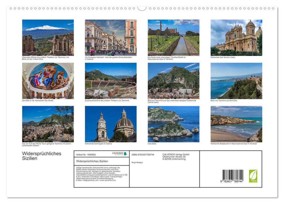 Widersprüchliches Sizilien (CALVENDO Premium Wandkalender 2026)