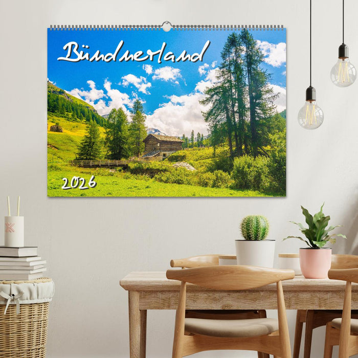 Bündnerland (CALVENDO Wandkalender 2026)
