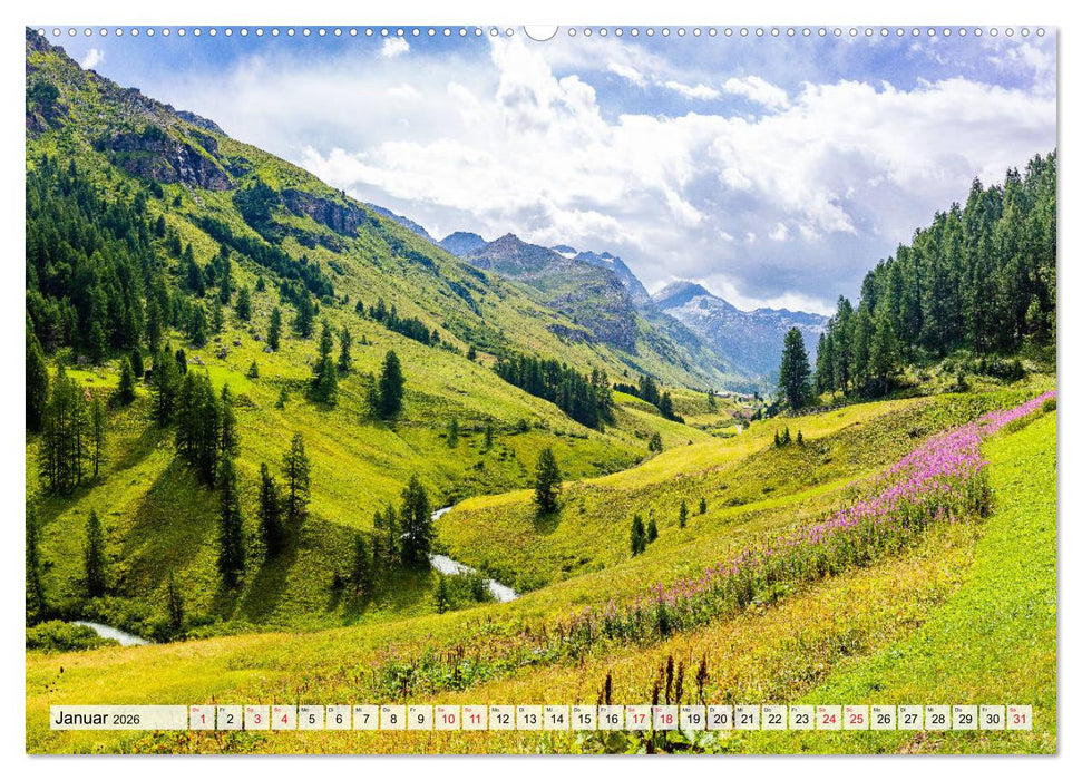Bündnerland (CALVENDO Wandkalender 2026)