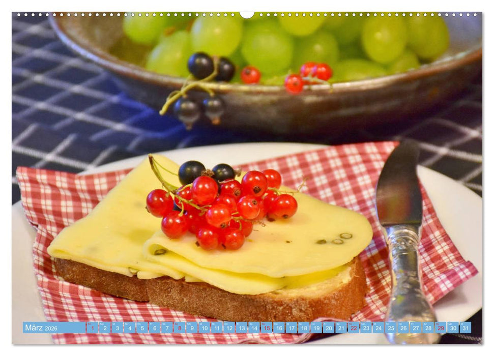 Brotzeit. Zünftige Schmankerl der bayerischen Kultur (CALVENDO Wandkalender 2026)